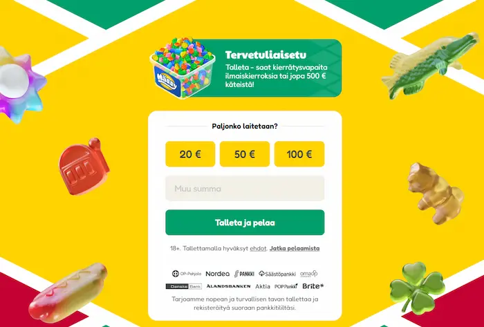 Pelikioski casino Suomi bonus